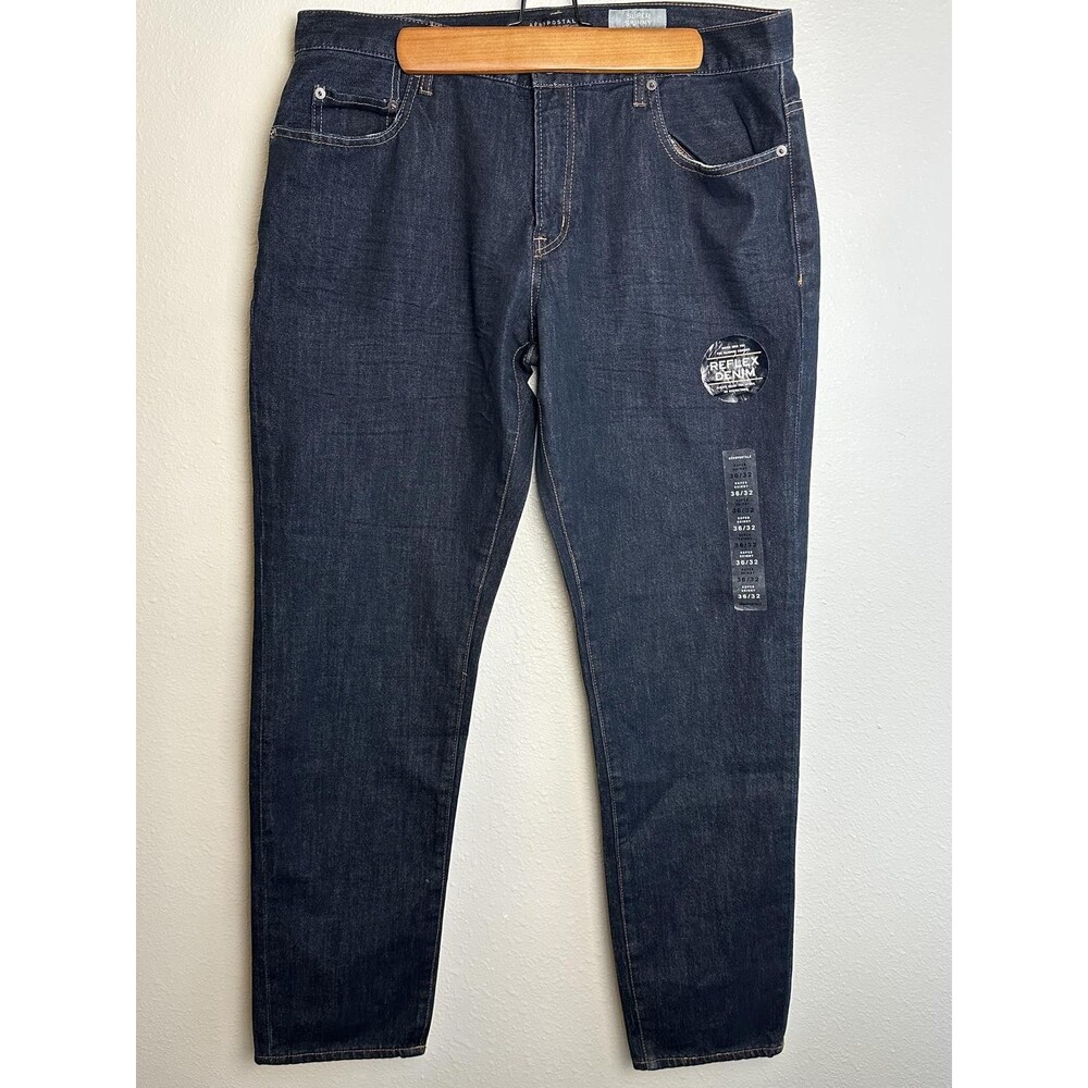 Aeropostale Super Skinny Men's Jeans 36x32 Dark Blue Denim NWT